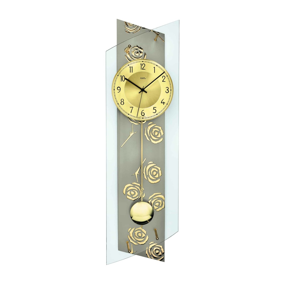 AMS5223 Floral design Radio control Wall Clock AMS Clocks